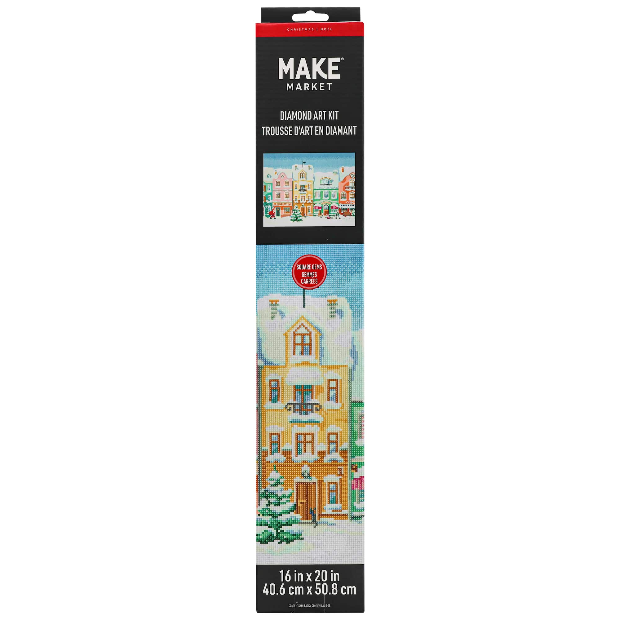16" x 20" Colorful Village Diamond Art Kit by Make Market®